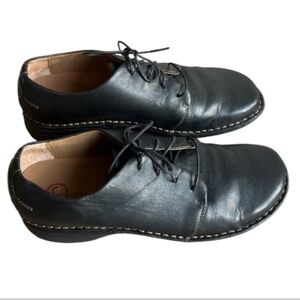 Rockport Black Leather Oxford Lace Up Shoes